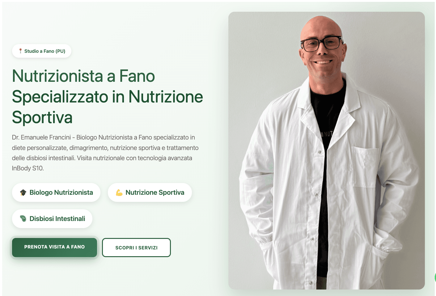 Screenshot sito Emanuele Francini
